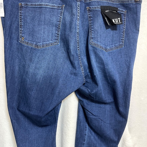 Kut From The Cloth Women's Jeans 24W Blue Reese Ankle Straight Leg High Rise - Picture 5 of 11